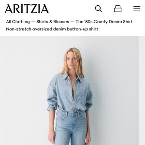Aritzia Denim Forum The '80s Comfy Denim Shirt